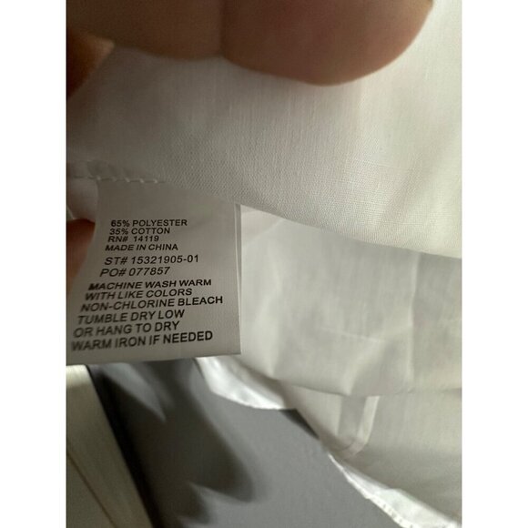 Ely & Walker White Long Sleeve Western Shirt W/ Snap Buttons & Front Pockets L - Picture 5 of 7